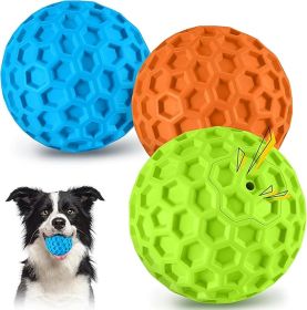 havit Indestructible Squeaky Dog Balls for Aggressive Chewers, Interactive Dog Toys to Keep Them Busy, Rubber Dog Chew Toy for Large Medium Breeds