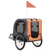 Pet Bike Trailer Orange and Grey Oxford fabric and steel